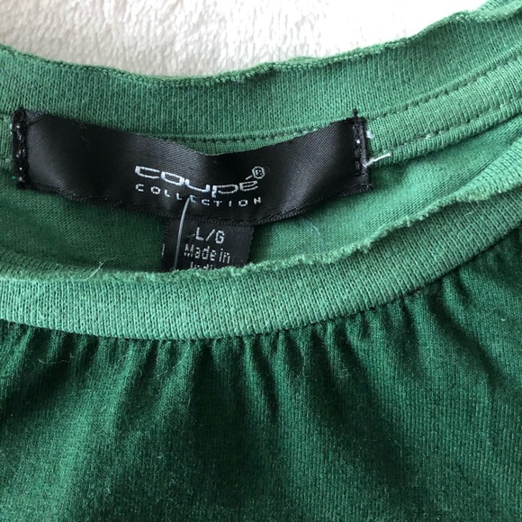 Incredible Produx Coupe green long sleeves crew neck ripped top special inserts - Picture 6 of 9